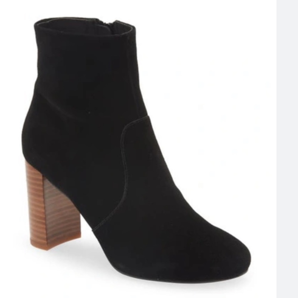 JEFFREY CAMPBELL PRIANA BLACK ANKLE SUEDE BOOTIES NEW